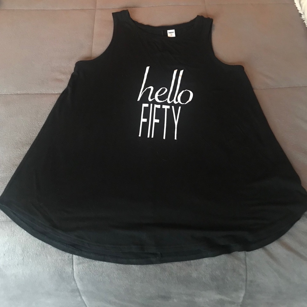 Old Navy Black Tank with Circuit Design added